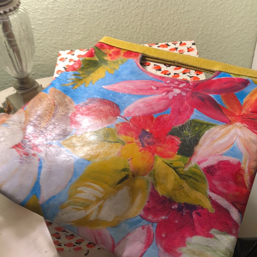 Beautiful hand painted clutch